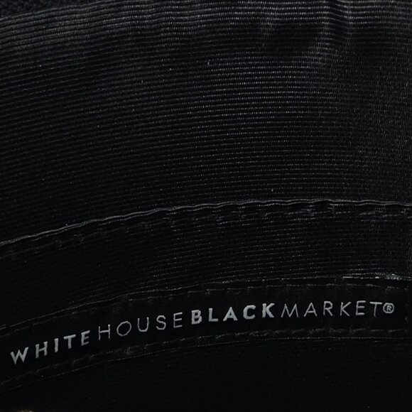 WHBM White House Black Market Black Floral Studded Wristlet Clutch NWOT - Picture 3 of 3